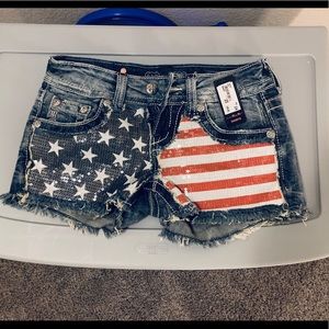 🇺🇸NWT American Flag Miss Me Shorts 🇺🇸